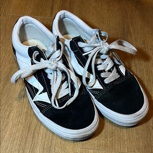 Vans Classic Black and White Lace-Up Shoes